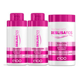 Eico Deslisa Fios Shampoo Condicionador 450ml + Máscara 1kg