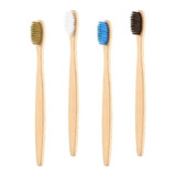 1 Escova Dentes Bambu Ecológica Macia Plana Jp311+brinde Cha