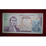 Billete 10 Pesos Oro Colombia 1975 Pick 407 F Nariño Oferta 