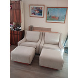 2 Sillones De Un Cuerpo Con Apoya Pies