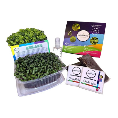 1 Kit Cultivo 4 Tipos De Microverdes (microgreens\u002Fbroto) | Parcelamento sem juros