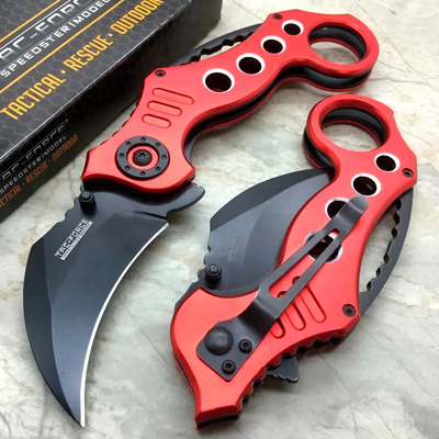 Navaja Plegable Tac Force Karambit Acero Inoxidable Roja TF-578RD | Envío gratis