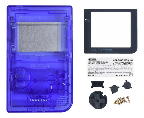 Carcasa Para Game Boy Pocket (gbp) Midnight Blue (clear)