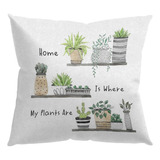 Knibeo Home Is Where My Plants Are Boho - Funda De Almohada 