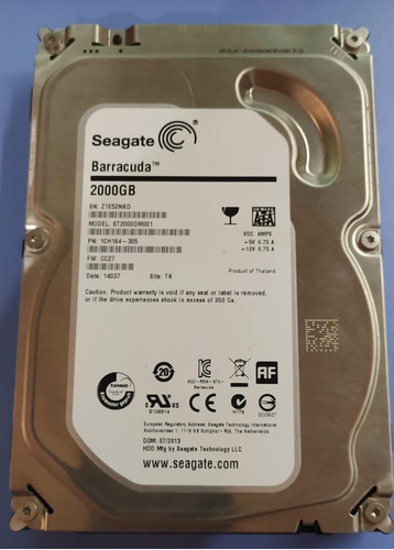 Hd Seagate 2tb - 3.5 - Sata Iii - St2000dm001.