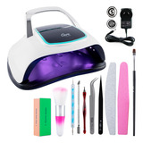 Kit Uñas Gelificadas Cabina Manicura Profesional Led Uv 108w