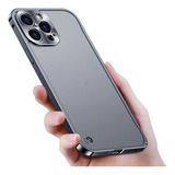 Capa Metal Compatível iPhone 13 Pro Max Acrílico Traseira