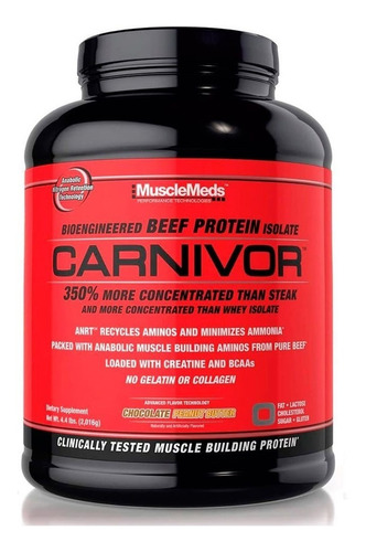 Proteina Musclemeds Carnivor 4.4 Lbs (56 Porciones) Dlc Mm5