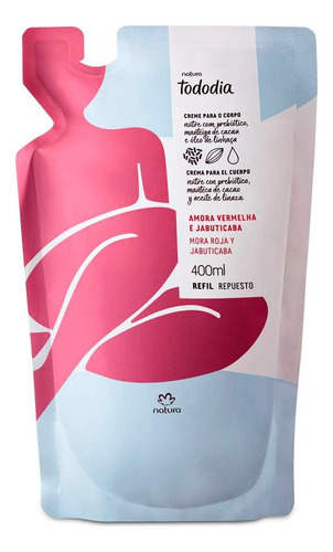 Repuesto Crema Hidratante Corporal 400ml Natura Tododia