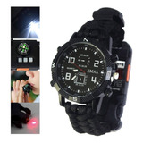 Reloj Supervivencia Táctico Militar Explorador Con Paracord