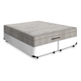 Cama Box Queen Casal Com Colchão Ortobom De Molas Ensacadas