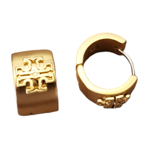 Aretes Tory Burch Argolla Logo Central Metal Mate