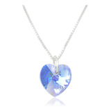 Collares Mujer Solitarios Cadena Plata 925 Corazon Swarovski