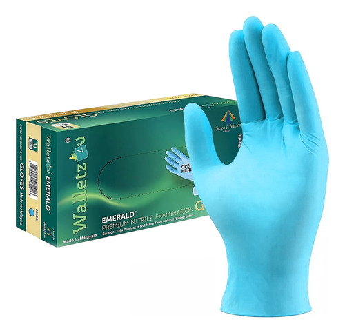 Guantes De Nitrilo Libres De Latex Azul Resistentes 1000 Pzs