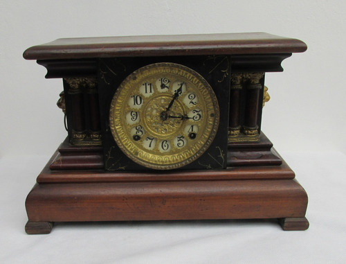 Antiguo Reloj De Mesa Gilbert Usa 1908 A Restaurar