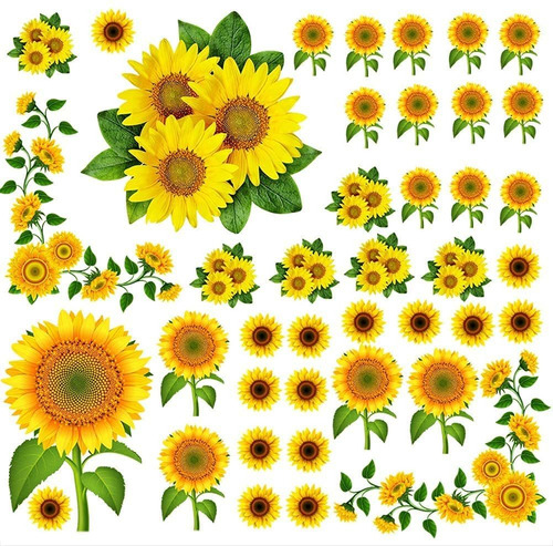 Vinilos Decorativos Pegatina  Con Girasol, Diseño De  Vpd5