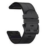 Para Garmin Fenix 6x Correa De Silicona + Cuero