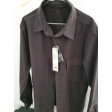 Camisa Campera Oversize Gris Gruesa Talle S Uniqlo