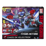 Transformers Titans Caos En Velocitron 5 Figuras Hasbro 
