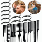 20 Kit Profesionales Peine Estilo Y Clip Cocodrilo Peinado