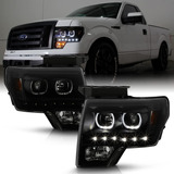 Acanii - Para Faros Delanteros Led Halo 2009-2014 Ford F150 