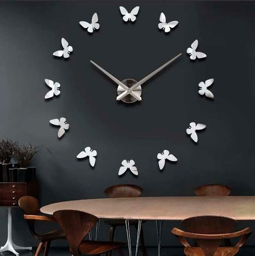 Reloj De Pared 3d Moderno Pequeño Mariposas