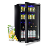 Refrigerador De Bebidas Con Puerta De Vidrio 125 Latas Led C