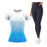 Kit Calça Legging Academia Blusa Feminina Fitness Caminhada