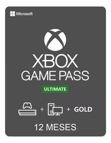 Xbox Live Gold 12 Meses + 1 Mês De Game Pass Ultimate Código