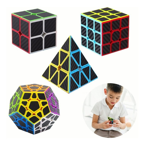 Paquete 4 Cubos Rubik Moyu Megaminx Pyraminx Skewb 2x2 3x3 