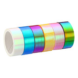 6 Cintas Adhesivas Washi Tape Decorativa, Multicolores