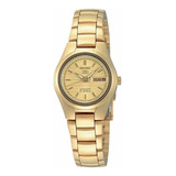 Reloj Automático Seiko 5 Small Gold Para Mujer