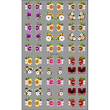 60 Adesivos De Unha 3d Flores 2 Pré Pronto - Mini 1300-2