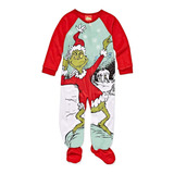 Dr. Seuss The Grinch - Pijama De Navidad Con Pies Para Nios