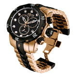 Reloj  Venom 5728 Para Hombre Cronógrafo Doble Tono Negro