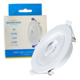 11 Spot Led Redondo Embutir 3w Branco Neutro 4100k Blumenau