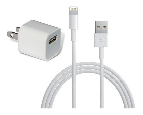 Cargador Original Para iPhone 5 6 7 8 X Cubo + Cable  