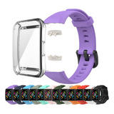 Case De Pantalla 3d + Correa Silicon Honor Y Huawei Band 6 