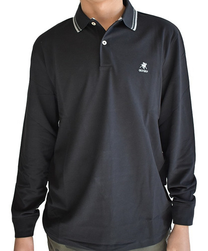 Chomba Hombre Manga Larga Oxford Polo Club Mars Negro