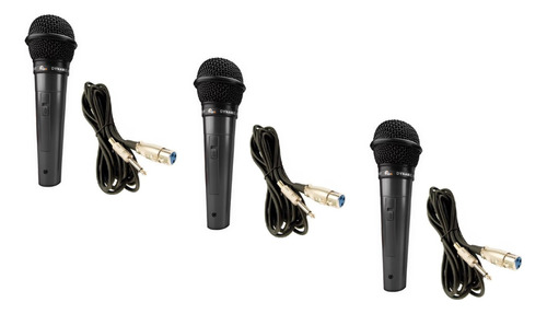 Kit Com 3 Microfones Kadosh K-300 Com Fio