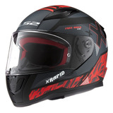 Casco Moto Mujer Integral Ls2 353 Rapid Xtreet Negro Rojo