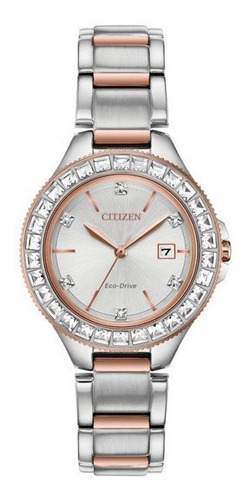 Fe1196-57a Reloj Citizen Eco Drive Rosado/plateado