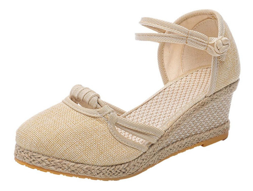 Sandalias Con Puntera Cerrada Y Plataforma Para Mujer, Model