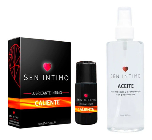 Caliente 30ml + Aceite Sensual 250ml Lubricante Masaje Invim