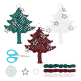 9 Set De Árbol De Navidad De Macramé Pentagrama, Deco...