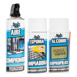 Kit Aire+espuma+alcohol Isopropilico Tekclean (1 Unidad C/u)