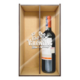 Caja Madera Mdf Tapa Acril Para Botella De Vino S/bot C/grab