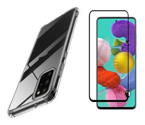 Kit Case Capa Anti Impacto P/ Samsung Galaxy A71 + Pelicula