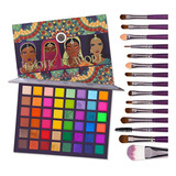 Paleta De Sombras De Ojos Exotic Flavors + 15 Brochas Para O