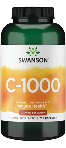 Swanson - Vitamina C Con Rosa Mosqueta 1000mg 250 Caps 